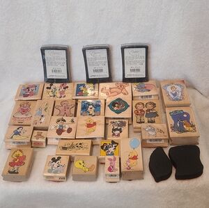 Disney Character Rubber Stamp Lot - Multicolor